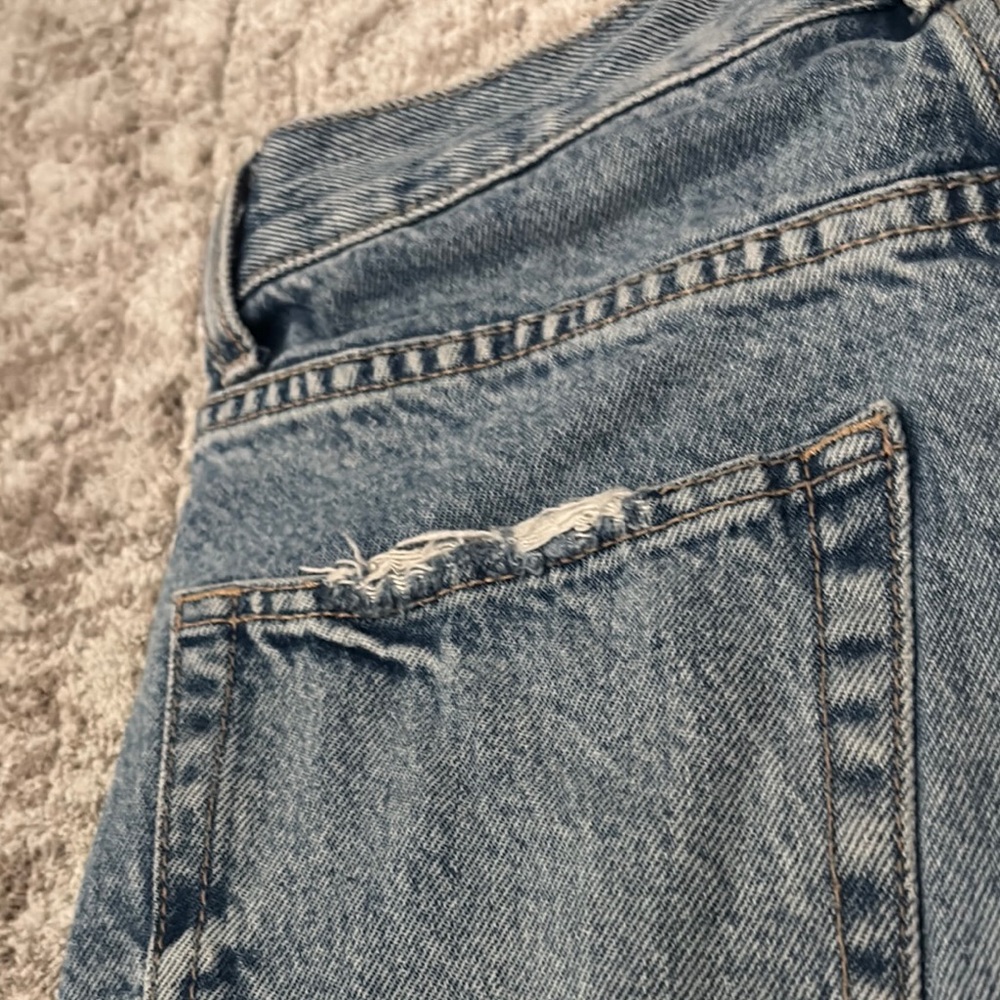 Zara Distressed Blue Jean Shorts - Picture 15 of 15